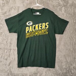 Green Bay Packers Football NFL T Shirt Mens Size Large Green Yellow Team Apparel